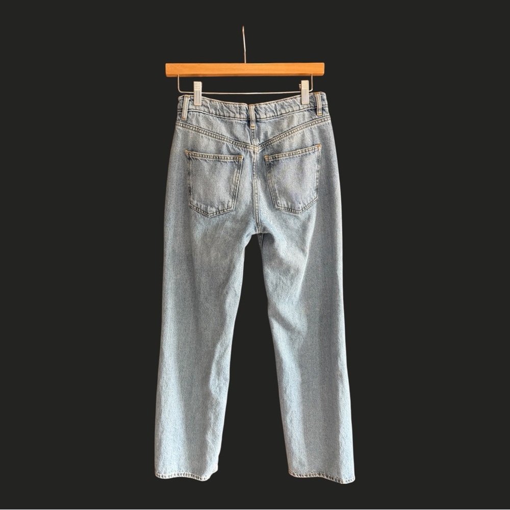 FREE PEOPLE WE THE FREE Long Lines Jeans Split Hem Vintage Light 26 - Picture 7 of 16